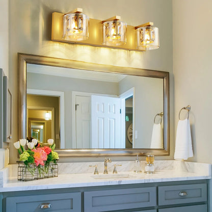Kolt Gold Traditional 3-Light Bathroom Vanity Light