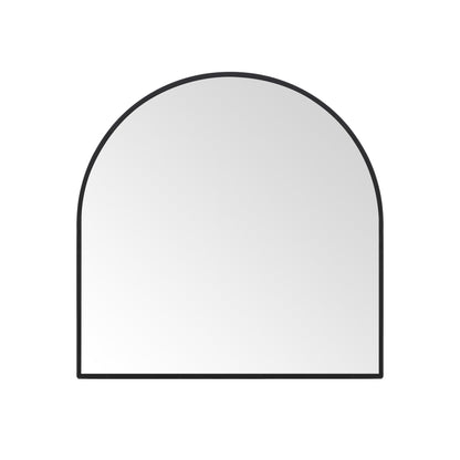Wall Mirror 30x30" Modern Black Framed Arched Design