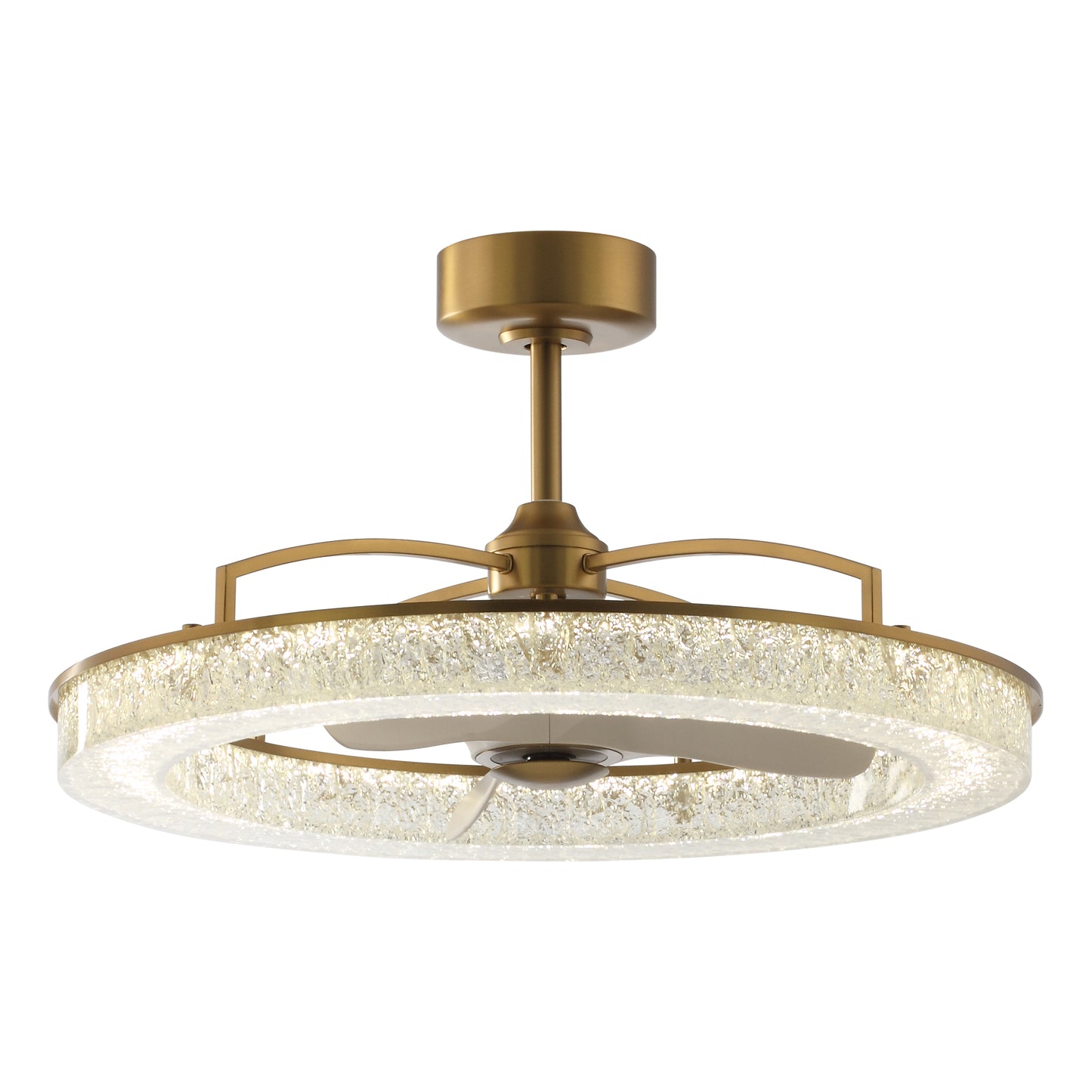33" Perimost Gold Crystal LED Ceiling Fan