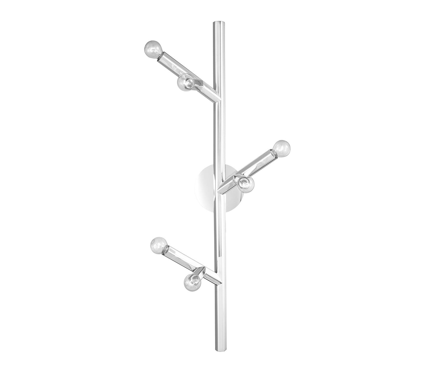 The Oaks Polished Nickel 6-Light Modern Branch Wall Sconce
