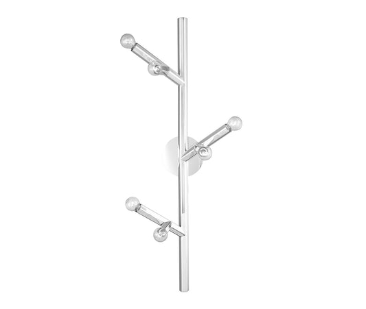 The Oaks Polished Nickel 6-Light Modern Branch Wall Sconce