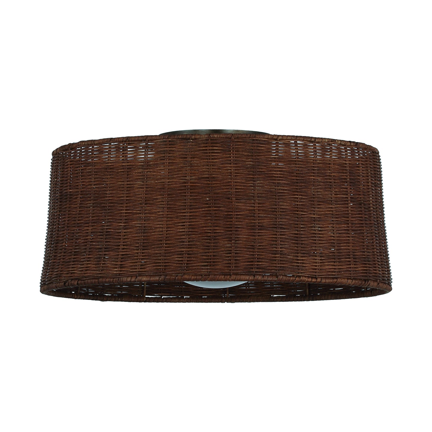 21" Woven Farmhouse Ceiling Fan with LED Light