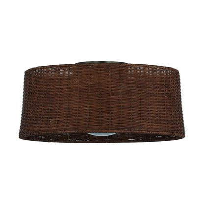 21" Woven Farmhouse Ceiling Fan with LED Light