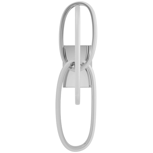 Circa Modern Chrome Looping 2 Ring LED Wall Sconce
