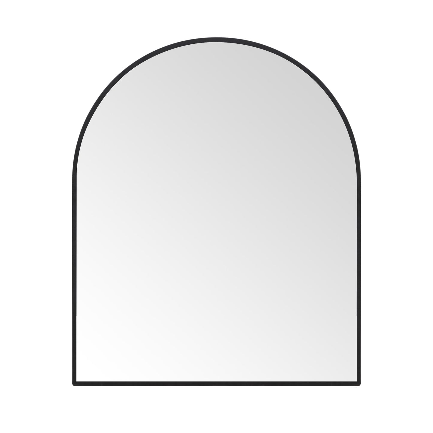 Wall Mirror 30x36" Modern Black Framed Arched Design