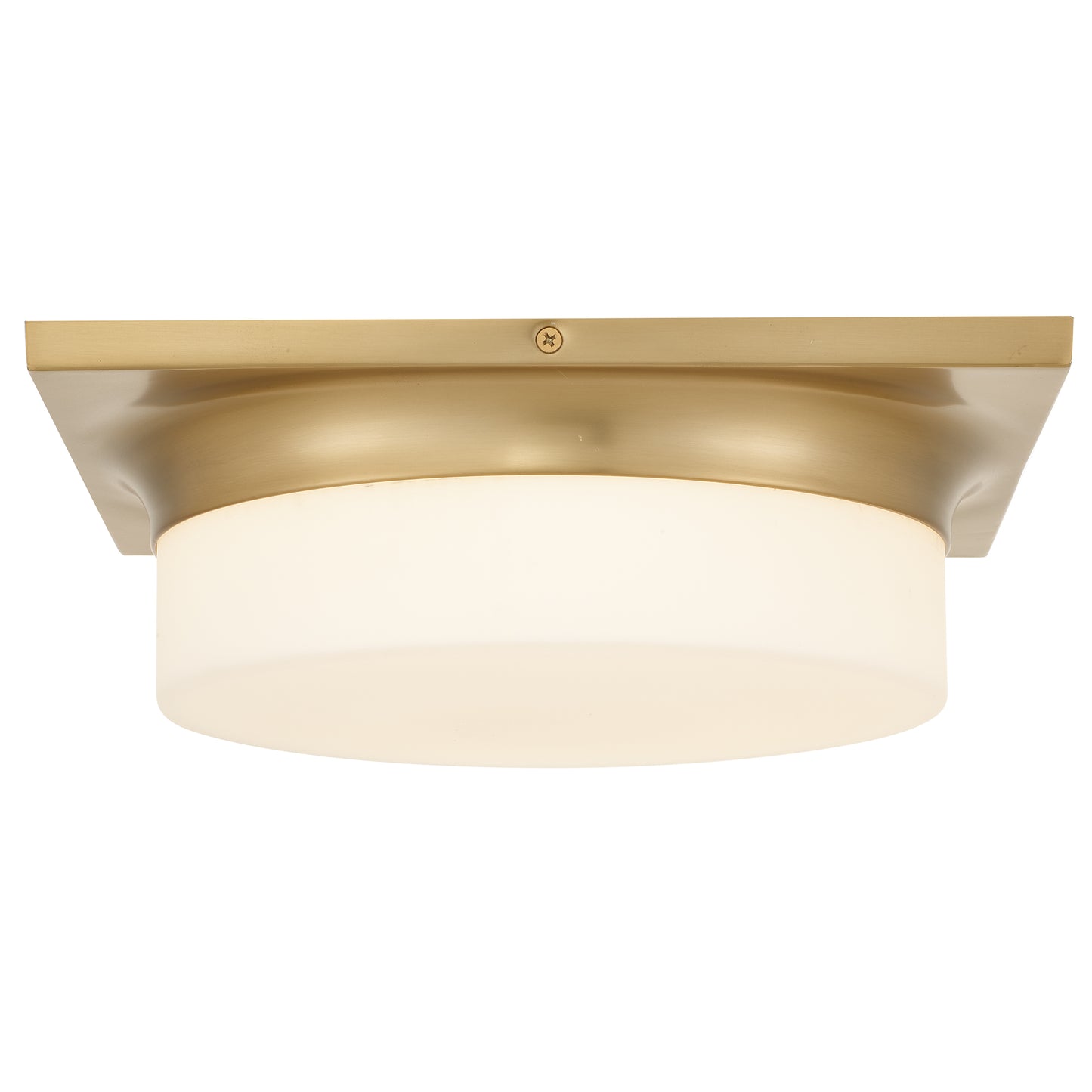 Aura 13" Antique Brass LED Flush Mount Ceiling Light