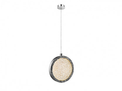Bottega 1-Light Polished Nickel 6" Round Ring Pendant Light