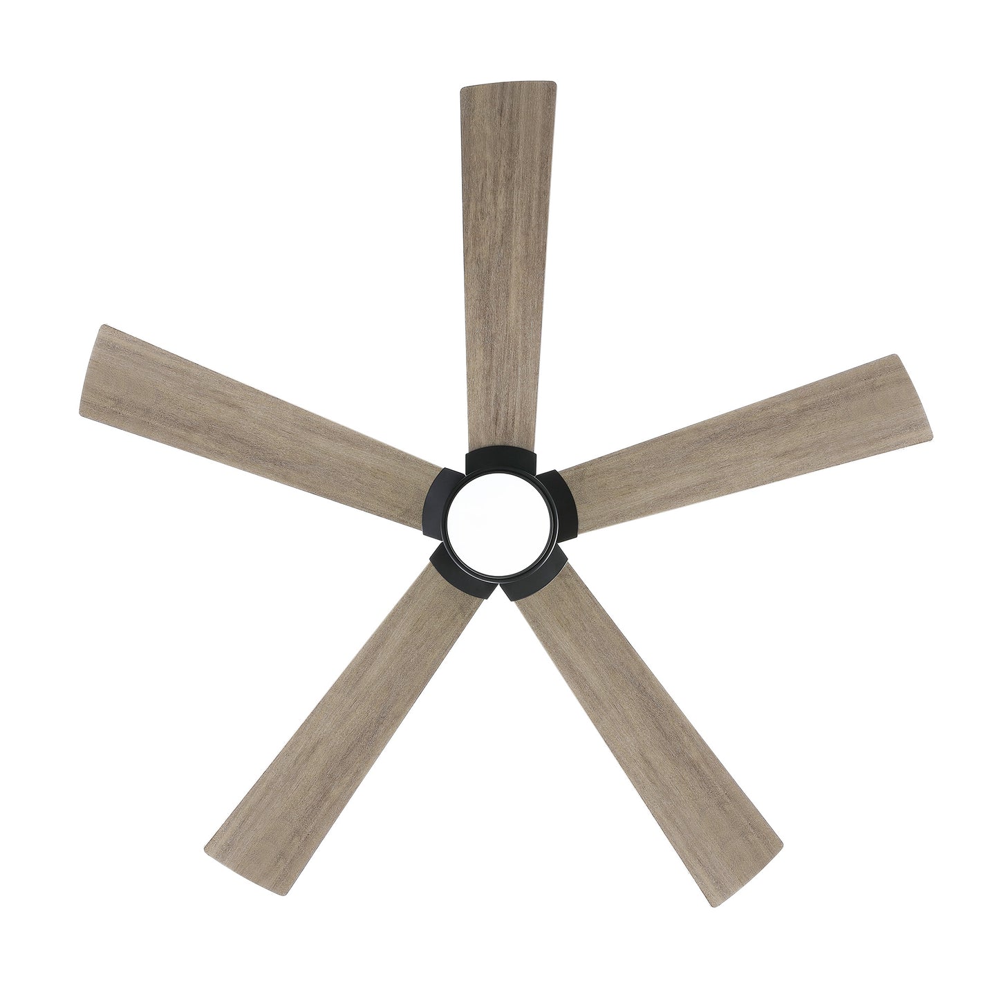 64" Black & Wood Ceiling Fan with Light & Remote – Modern 6-Speed, Quiet DC Motor