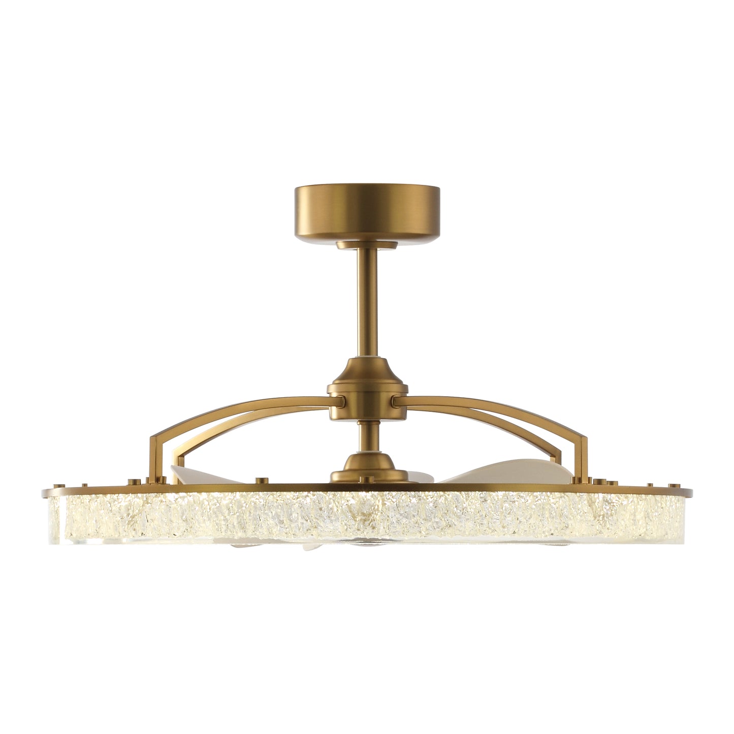 33" Perimost Gold Crystal LED Ceiling Fan
