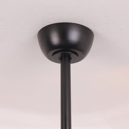 52" Crystal Ceiling Fan with Light & Remote – Black 5-Blade, DC Motor, Large Room