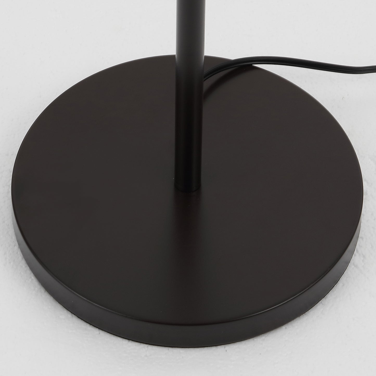 Floor Lamp Traditional Black 68" 2-Light Linen Shade