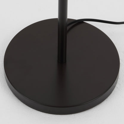 Floor Lamp Traditional Black 68" 2-Light Linen Shade