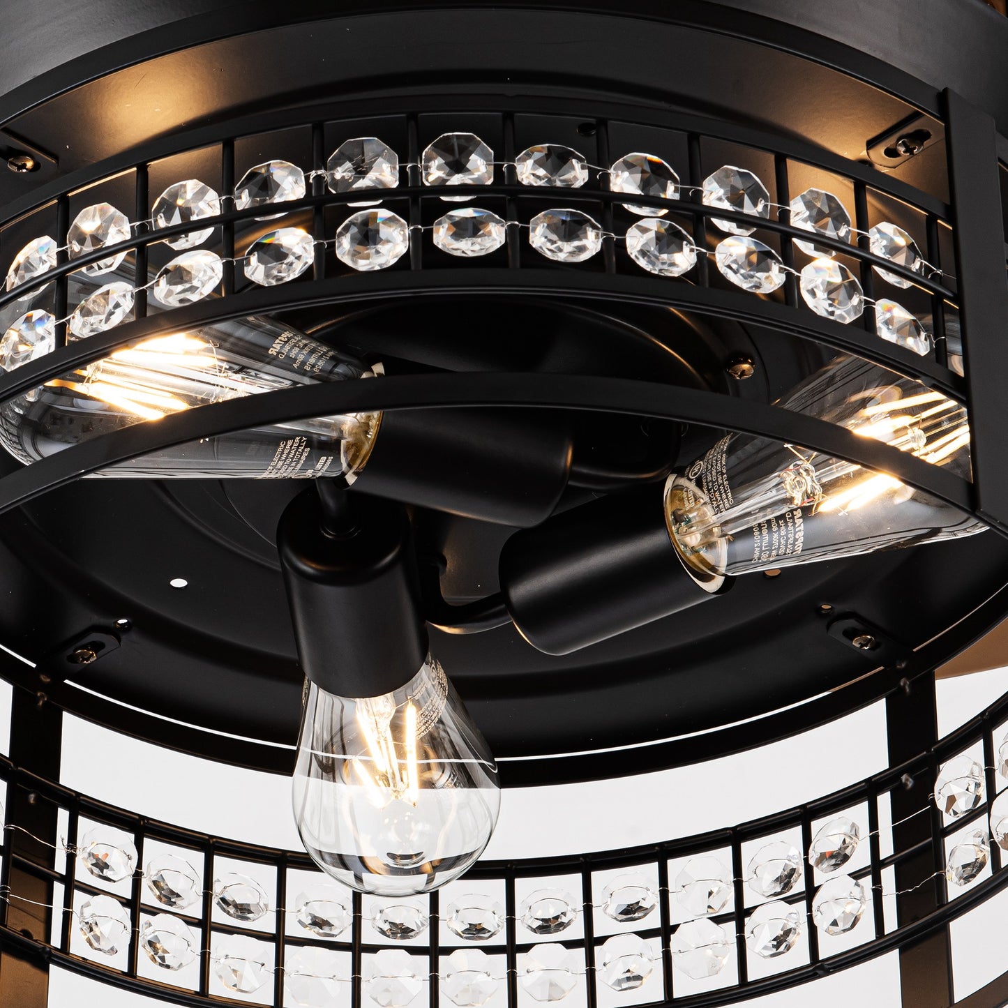 36" 3-Blade 3-Light Modern Fandelier Ceiling Fan with Light