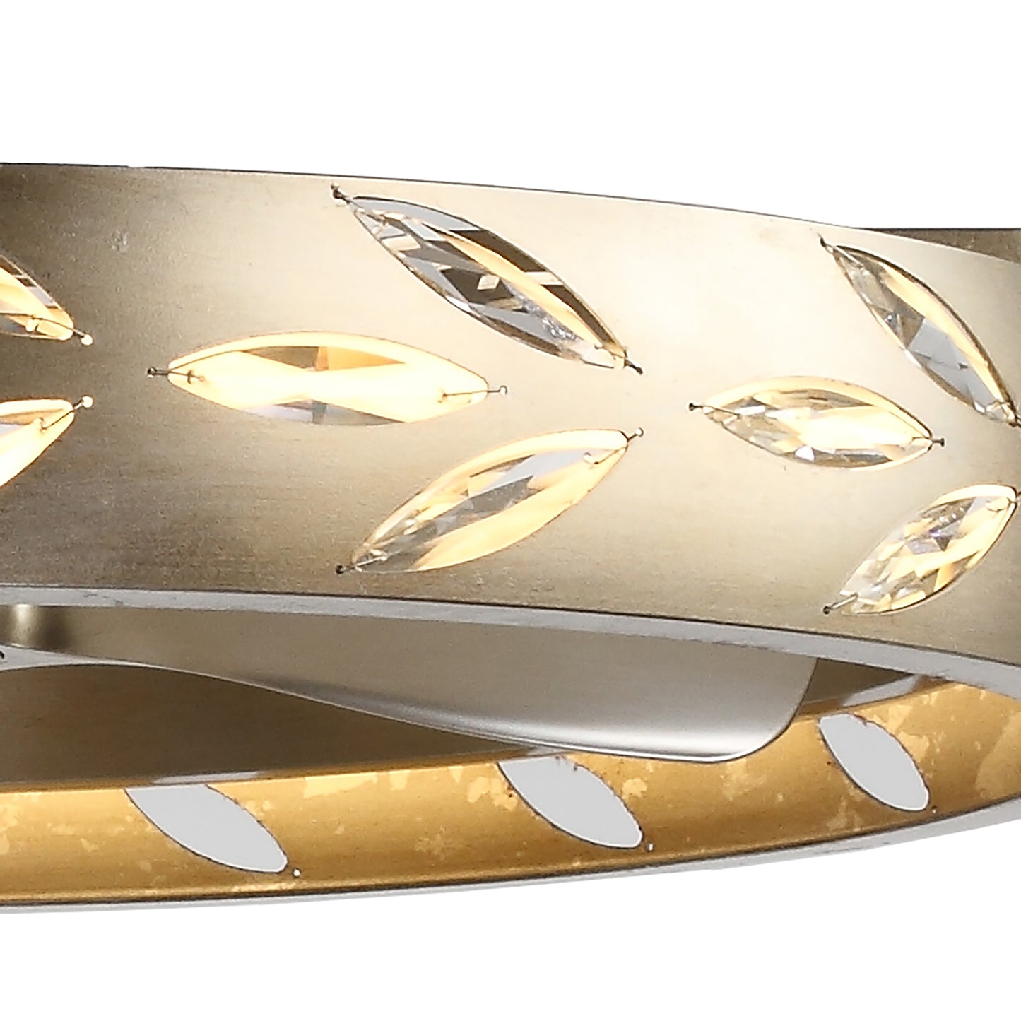 29" Perimost Modern Gold Crystal LED Ceiling Fan
