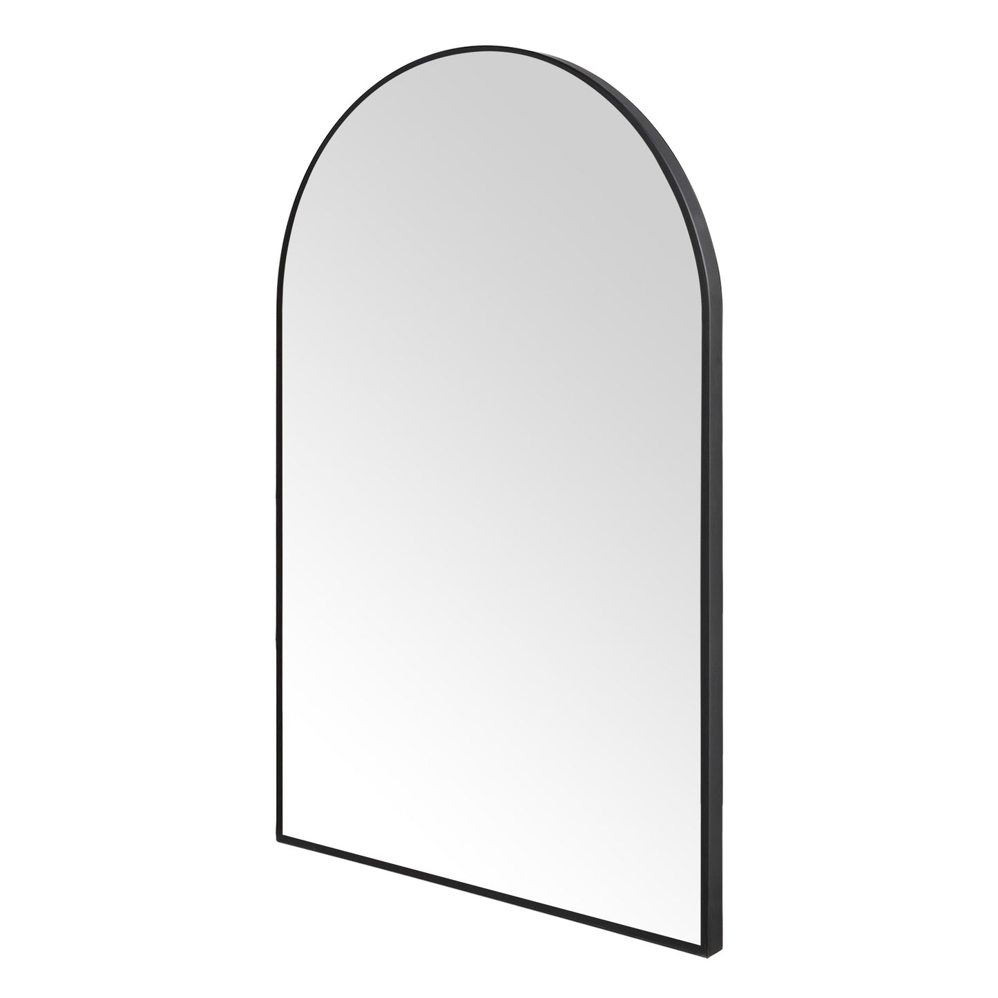 30" x 48" Black Arched Wall Mirror – EbonyArch Tall Vanity Mirror