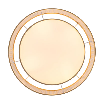 Rattan Chandelier Modern Natural Woven 18" 4-Light Black