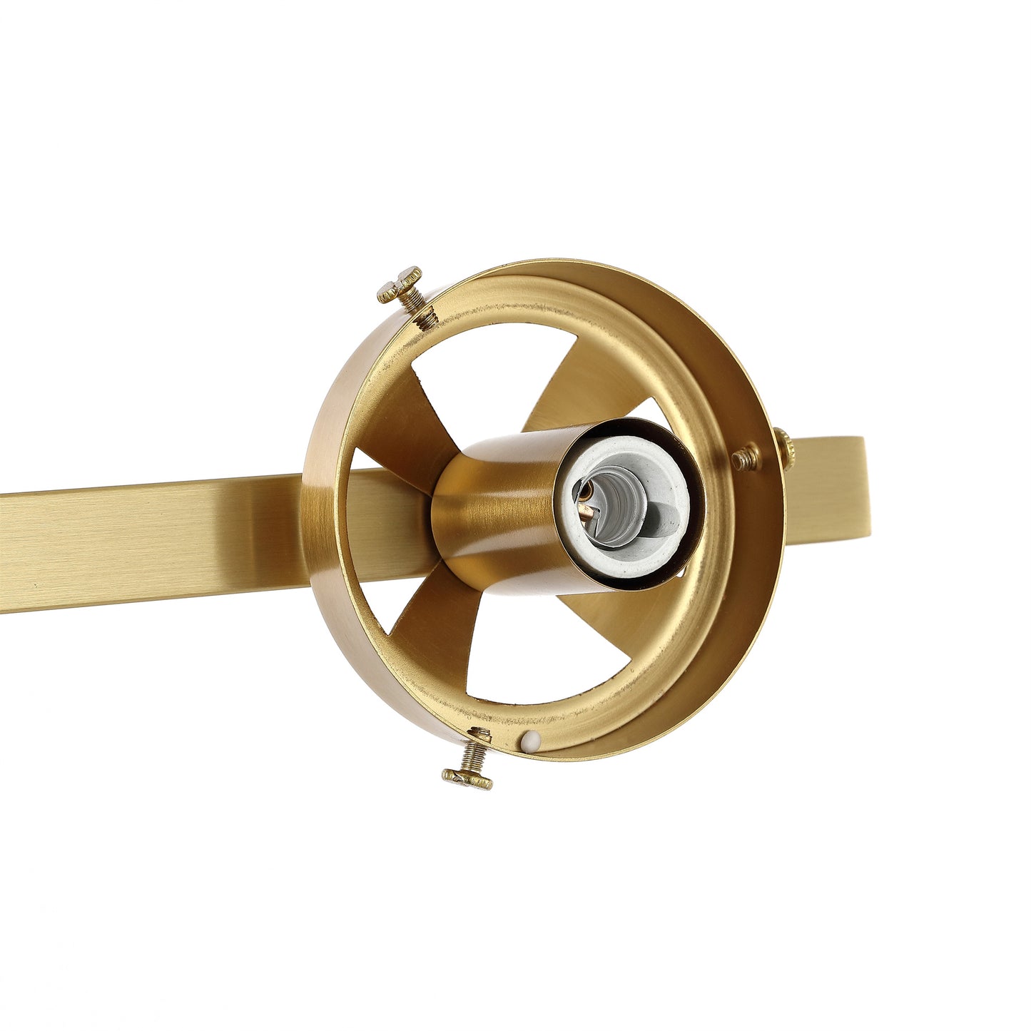 Modern Chandelier Sputnik Brass 5-Light Opal Glass 36"