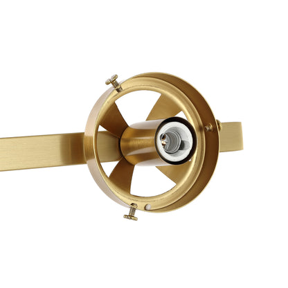 Modern Chandelier Sputnik Brass 5-Light Opal Glass 36"