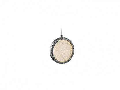 Bottega 1-Light Polished Nickel 6" Round Ring Pendant Light