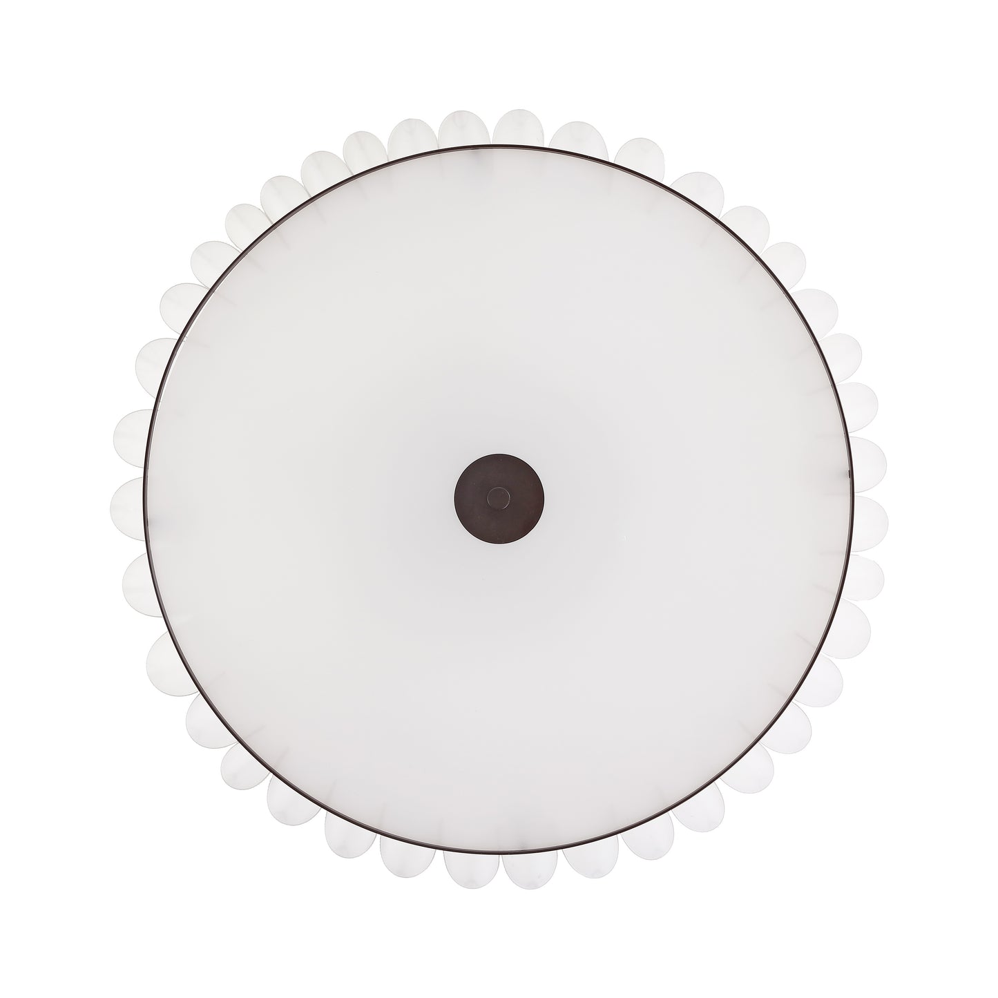 Modern Chandelier Bronze 24" 5-Light White Linen Shade