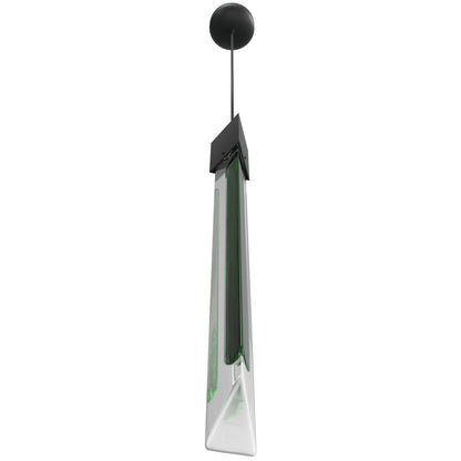 Alpine 1-Light Light Black Jade Glass Pendant Light