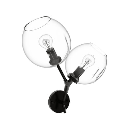 Fairfax Ave 2-Light Dark Bronze Hand-Blown Glass Wall Sconce
