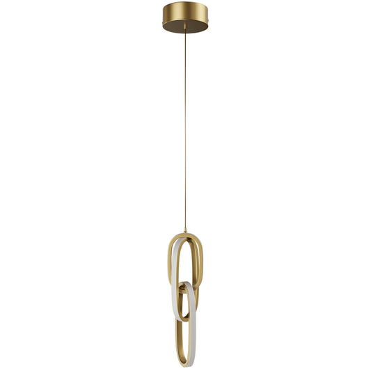 Circa Modern Gold Looping 3 Ring LED Pendant Light