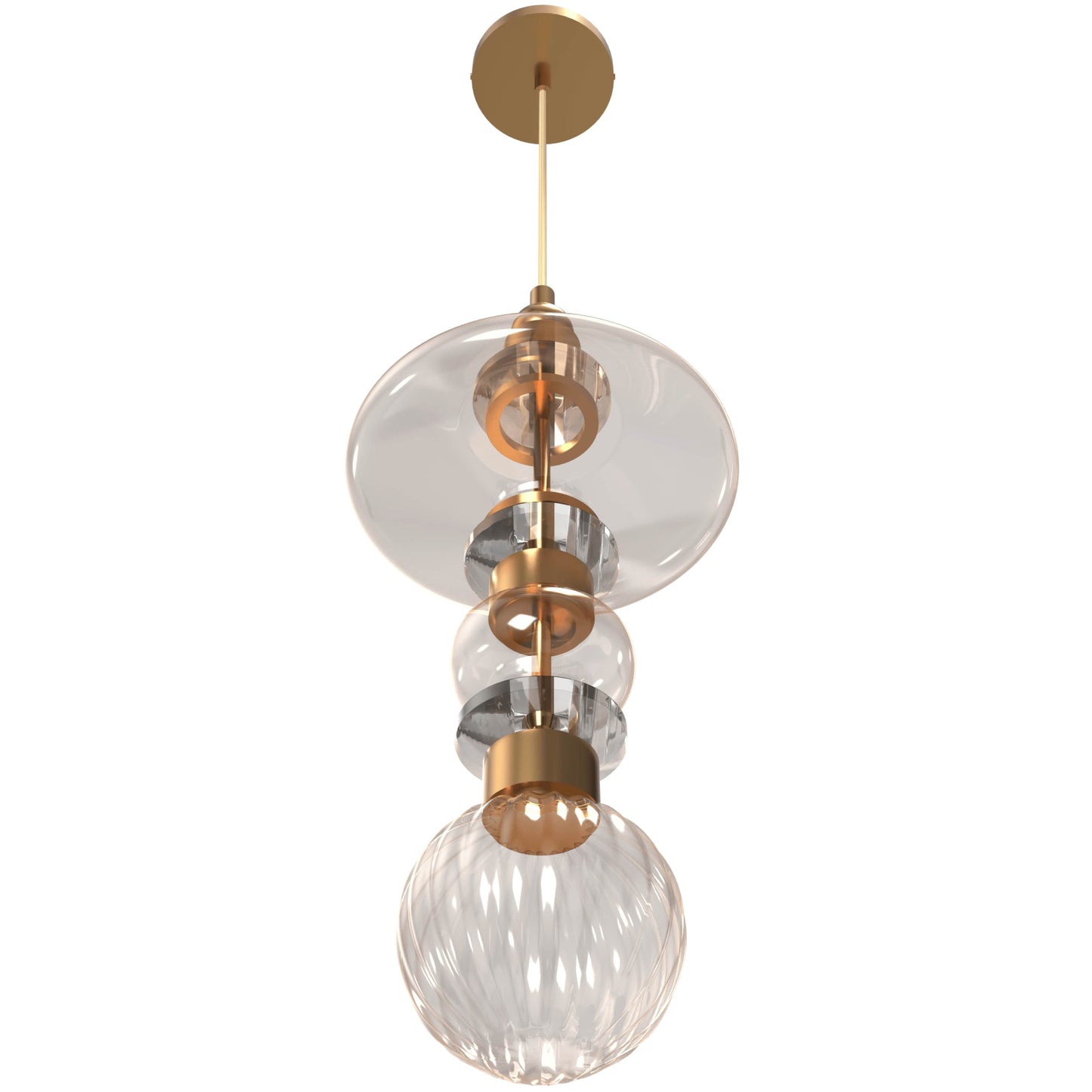 Avra 20" Traditional Aged Brass LED Pendant Light