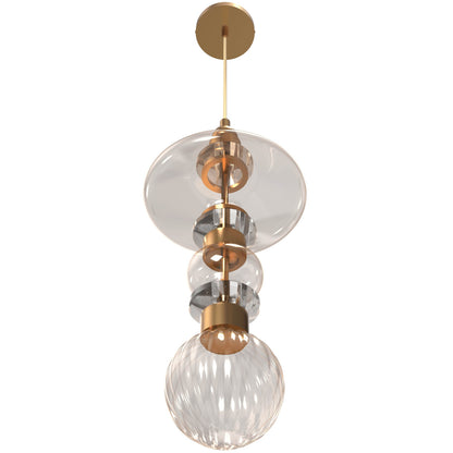 Avra 20" Traditional Aged Brass LED Pendant Light