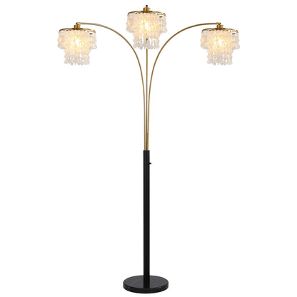 Brio 90" 3-Light Modern Gold Arc Floor Lamp