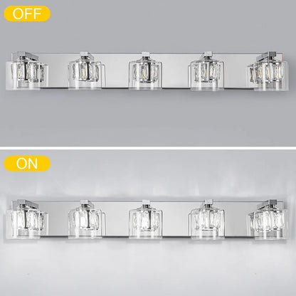 Kolt Chrome Traditional 5-Light Bathroom Vanity Light