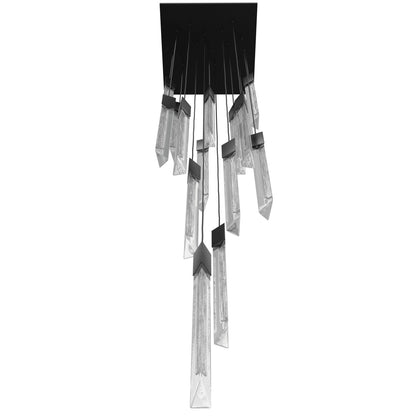 Alpine 15-Light Light White Marble Glass Pendant Light