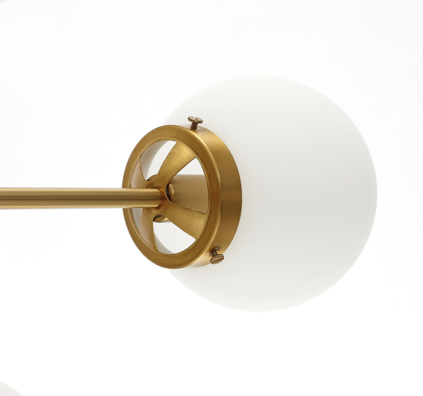 Modern Chandelier Sputnik Brass 12-Light Opal Glass 39"