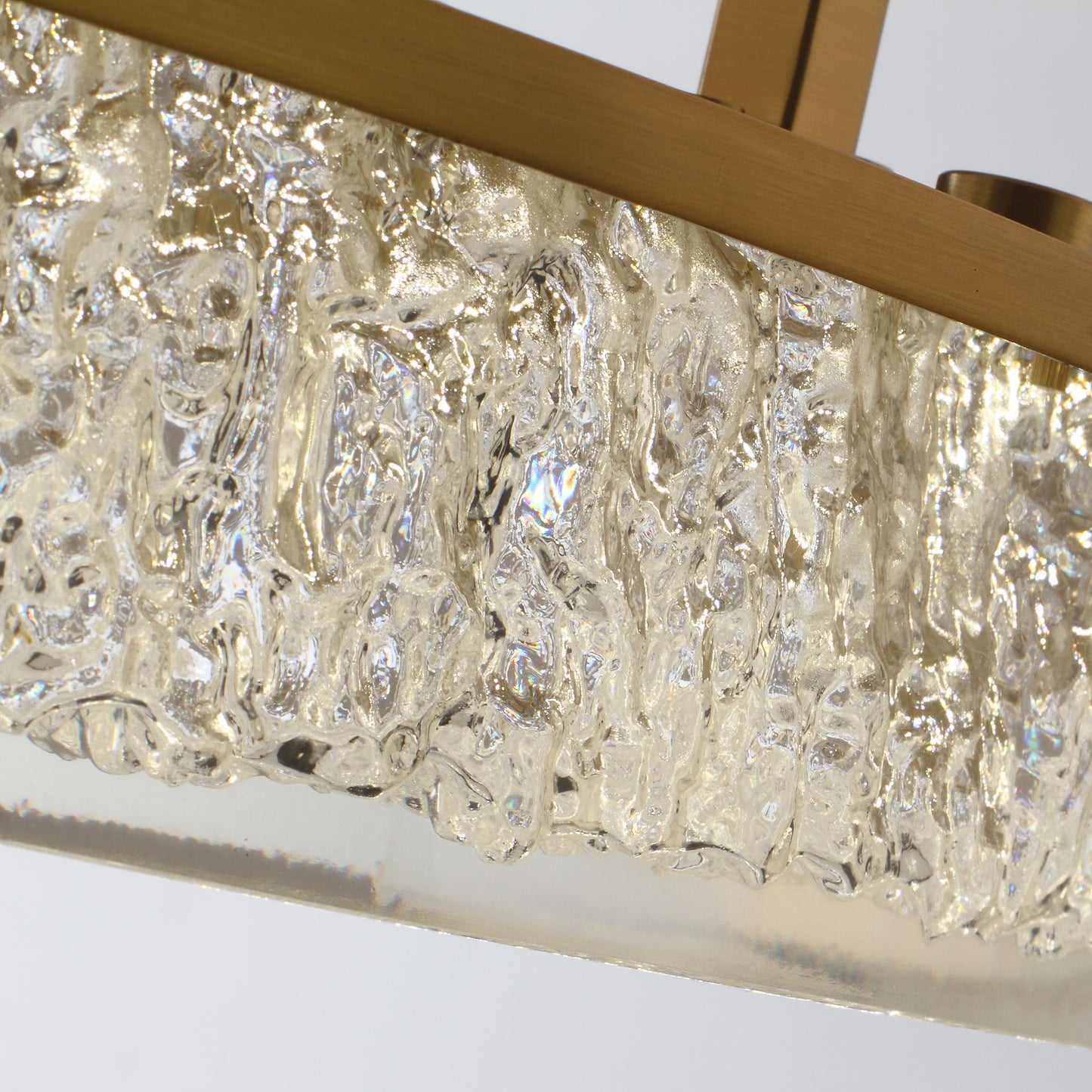 33" Perimost Gold Crystal LED Ceiling Fan