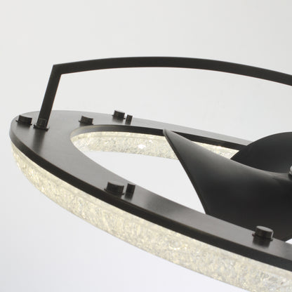 32" Perimost Modern Black LED Ceiling Fan