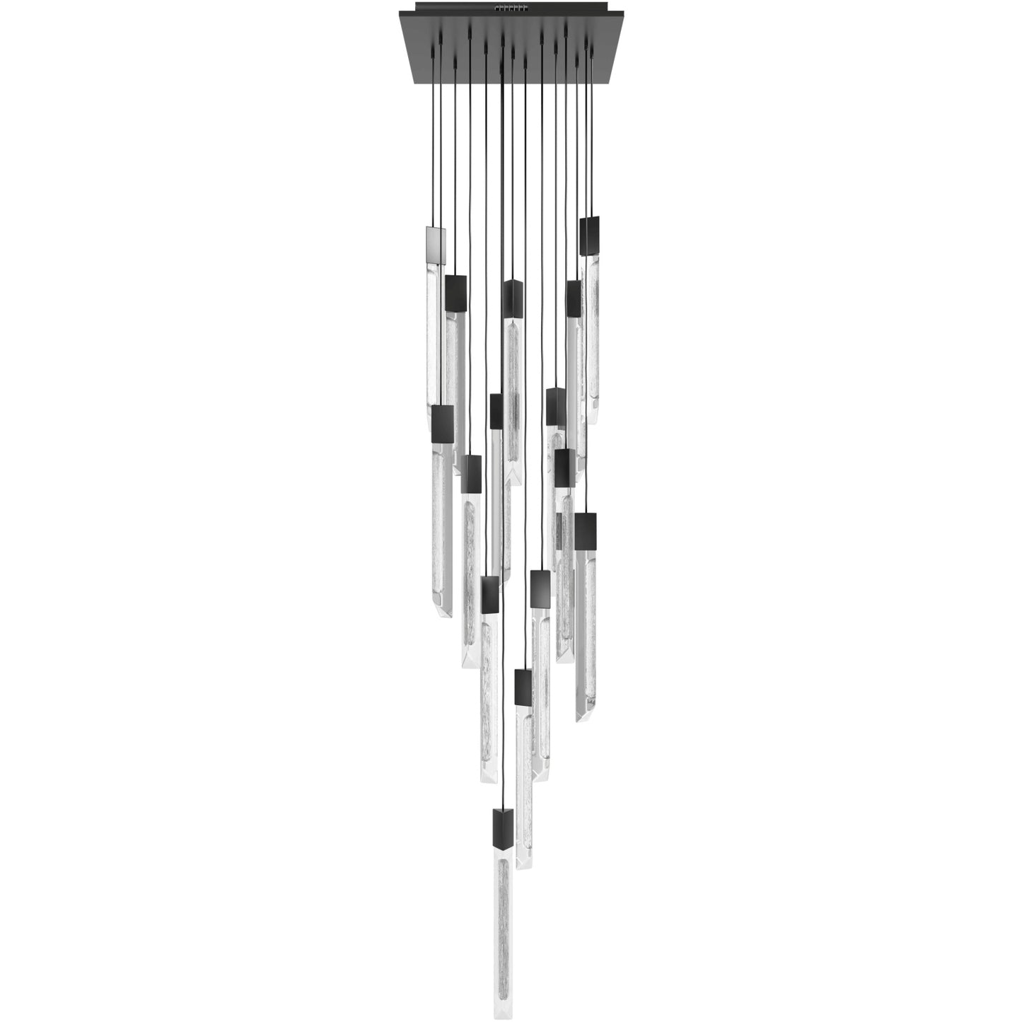 Alpine 15-Light Light White Marble Glass Pendant Light