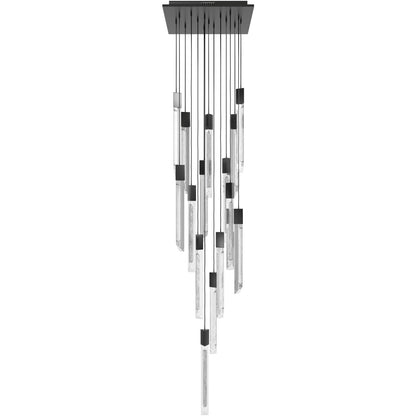 Alpine 15-Light Light White Marble Glass Pendant Light