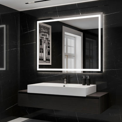 LED Bathroom Mirror with Anti-Fog & Dimmable Lighting (Backlit)