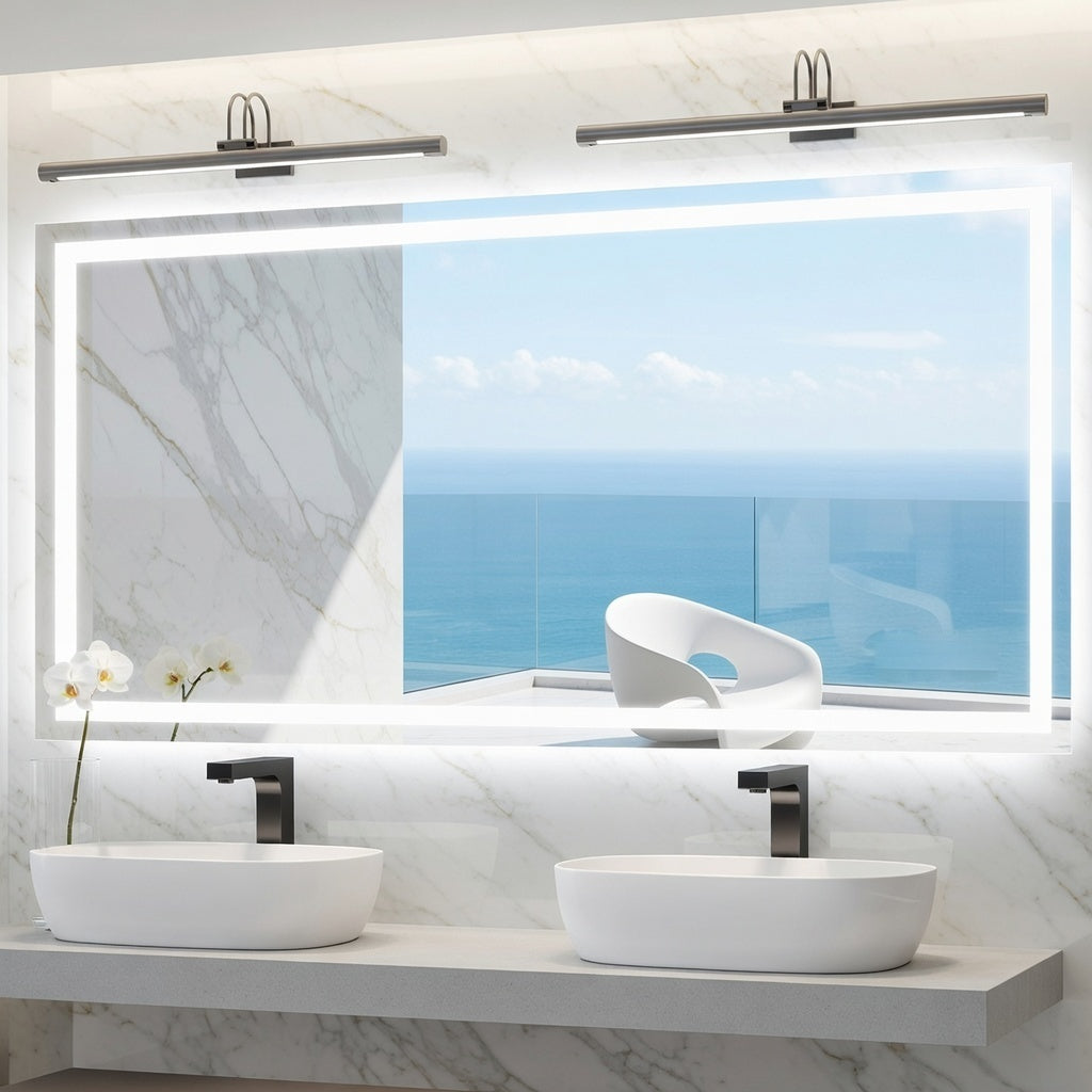 LED Bathroom Mirror with Anti-Fog & Dimmable Lighting (Backlit)