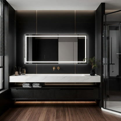 LED Bathroom Mirror with Anti-Fog & Dimmable Lighting (Backlit)