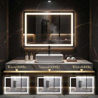 LED Bathroom Mirror with Anti-Fog & Dimmable Lighting (Backlit)