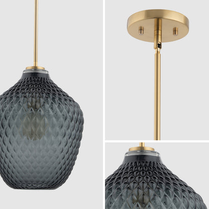Lavine 1-light Smoke Handblown Glass Mini Pendant Light