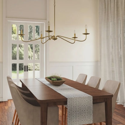 Ellie Gold 5-Light Elegant Traditional Chandelier