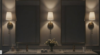 Finley 1-Light Satin Gold Dimmable Bathroom Wall Sconce