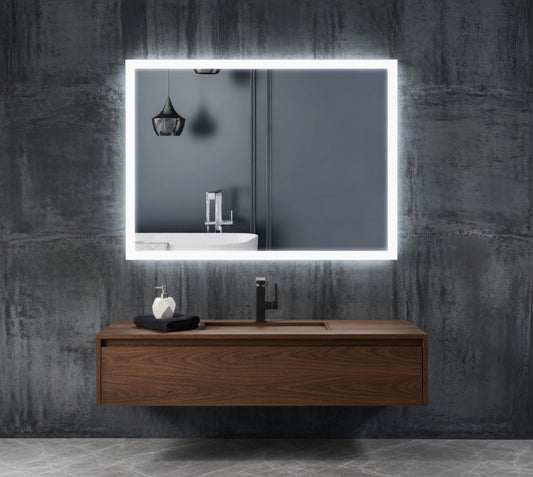 SmartGlow Dimmable LED Frameless Anti-Fog Bathroom Vanity Mirror