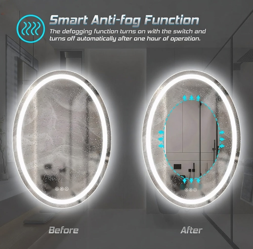 20" x 28" LED Bathroom Mirror – Backlit Anti-Fog Dimmable Vanity Mirror