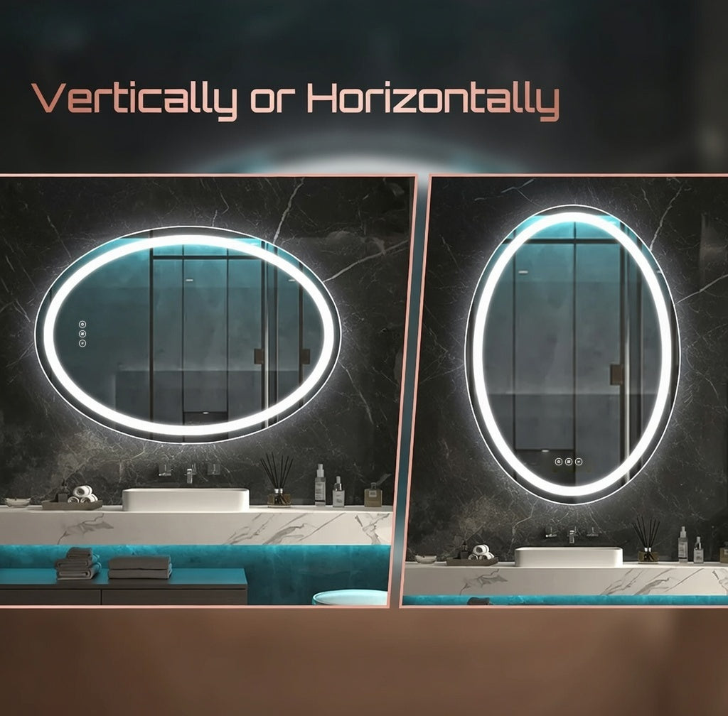 20" x 28" LED Bathroom Mirror – Backlit Anti-Fog Dimmable Vanity Mirror