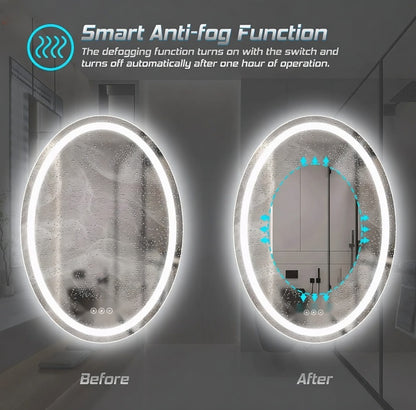 24" x 32" LED Bathroom Mirror – Backlit Anti-Fog Dimmable Vanity Mirror