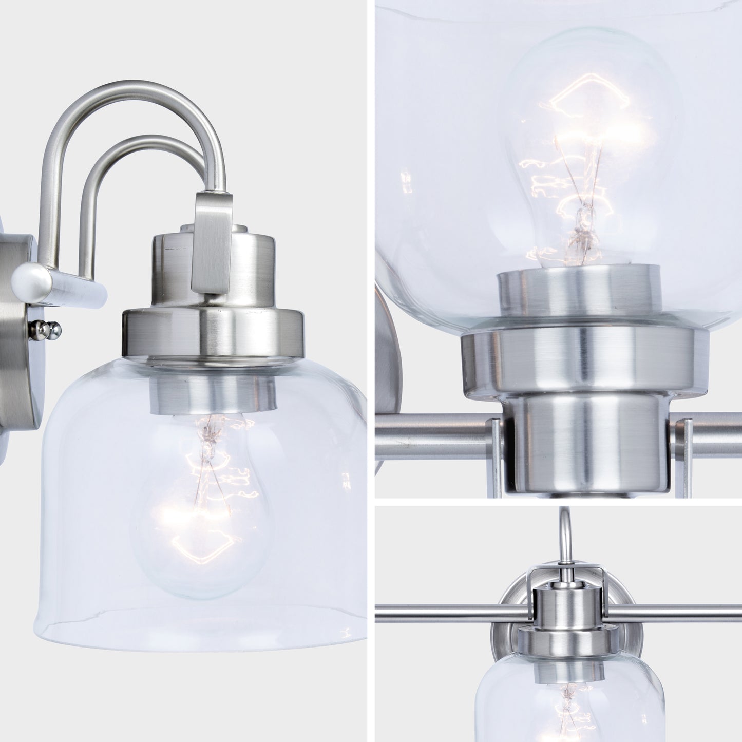 Brighton 3-Light Chrome Dimmable Bathroom Vanity Light