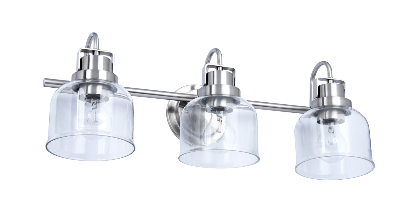 Brighton 3-Light Chrome Dimmable Bathroom Vanity Light